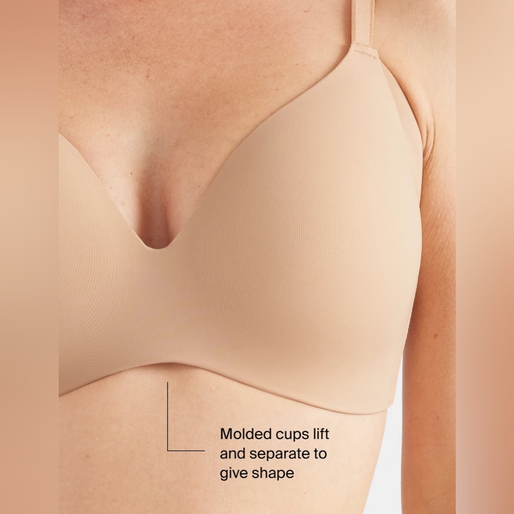 Knix WingWoman Contour Bra Size 4 Nude Neutral Everyday Undergarments Adjustable - Picture 6 of 12